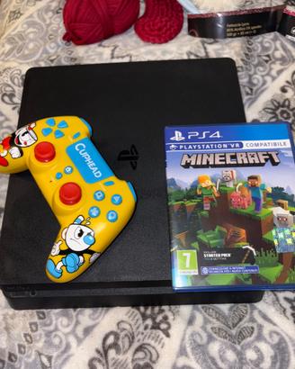 PlayStation 4 Slim + joystick + Minecraft