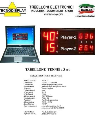 Tabellone Segnapunti Tennis
