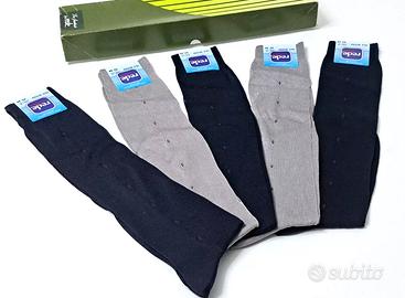 5 PAIA CALZE LUNGHE UOMO *REDE LE FANTASIE_COTONE