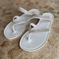 Infradito bianche e glitter-Colors of California