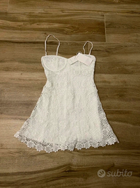 Vestito corto all'uncinetto taglia M