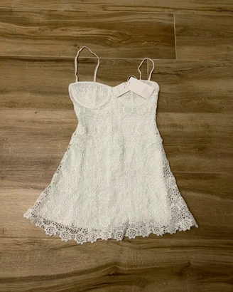 Vestito corto all'uncinetto taglia M