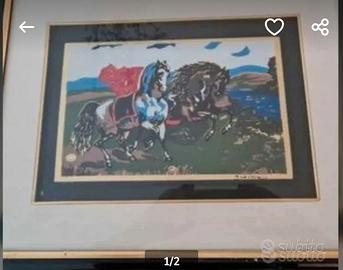 serigrafia omaggio a de chirico