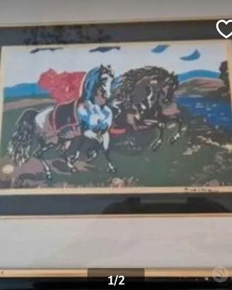 serigrafia omaggio a de chirico