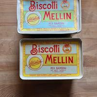 2 Scatole di latta biscotti Mellin