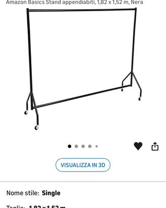 Stand Appendiabiti Amazon Basics Nero