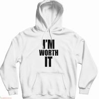 Felpa Bianca "I'm Worth It" - Limited Edition