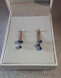 Orecchini oro 18kt con lapislazzuli 