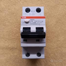 Interruttore MTD ABB, 2 Poli, 16A, 0,03A, Curva C