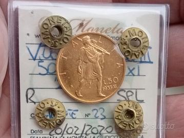 50  lire d'oro 1933 XI - Rara