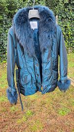 Piumino avvitato blu cangiante