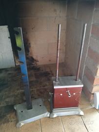 girarrosto a batteria con spiedo in acciaio 