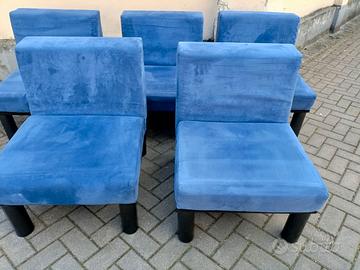 Poltrona d'attesa mod. TESI (5 pezzi), + tavolini