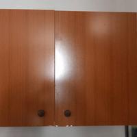 pensile scolapiatti con ante color legno