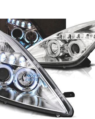 FARI TOYOTA CELICA T23 99-05 LED OCCHI ANGEL CROMA