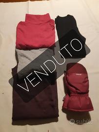 N.3 maglie termiche+1 pantalone termico+guanti
