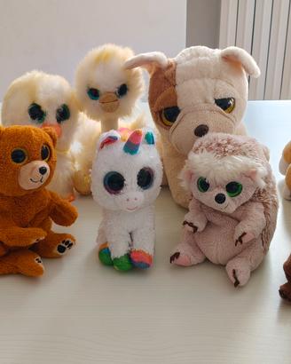 Lotto 12 peluche Ty Beanie Boos occhioni glitter