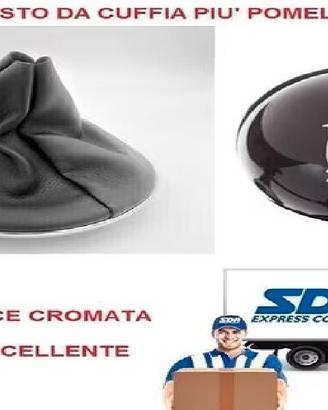 POMELLO LUCIDO NERO 5 MARCE + Cuffia+ Ghiera Cromo