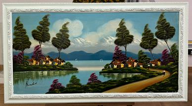 Quadro ad olio su tela dell’artista‘Bianchi’60x120