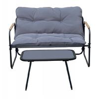 Set da giardino CONOR divano grigio+poltrone+panca