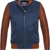 Blauer Rockwell Giubbotto pelle e tessuto - small 