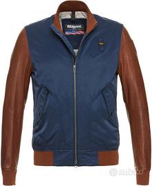 Blauer Rockwell Giubbotto pelle e tessuto - small 