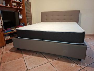 LETTO MATRIMONIALE CONTENITORE CON MATERASSO 