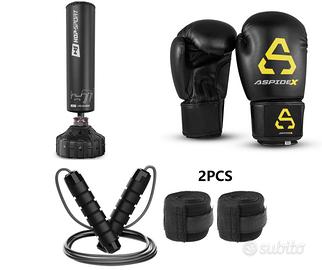Sacco da Boxe da Terra 180 cm + Guanti/Corda/Fasce