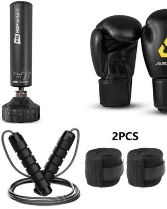 Sacco da Boxe da Terra 180 cm + Guanti/Corda/Fasce