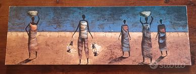 Quadro etnico in legno