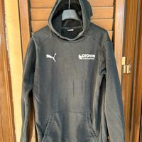 Felpa con cappuccio Puma uomo nera garzata M