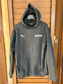 Felpa con cappuccio Puma uomo nera garzata M