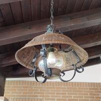 COPPIA DI LAMPADARI STILE RUSTICO