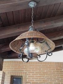 COPPIA DI LAMPADARI STILE RUSTICO