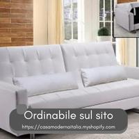 Divano letto 3 posti, reclinabile, contenitore