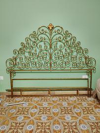 testata letto matrimoniale in ferro battuto