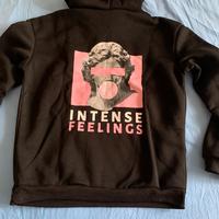 FELPA NERA CON CAPPUCCIO MISURA S e M