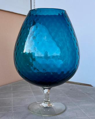 Vaso Calice Gigante Vetro di Empoli '60/'70