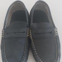Mocassino blu Zara n. 32 in pelle