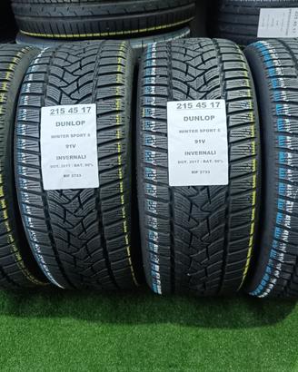 4 GOMME 215 45 17 DUNLOP INV RIF2733