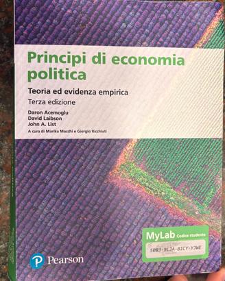 PRINCIPI DI ECONOMIA POLITICA TERZA EDIZIONE