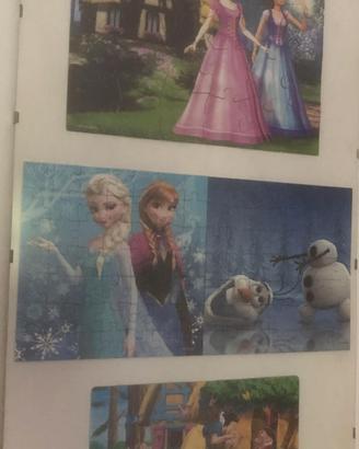 Puzzle n. 4 Barbie Frozen Biancaneve 45x80 cornice