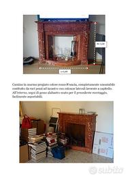 Camino iin Marmo Rosso Francia