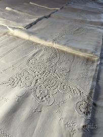 Corredo letto matrimoniale in puro lino