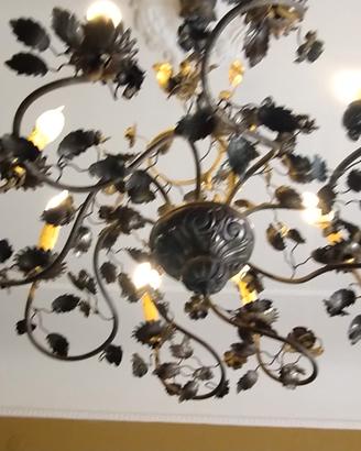 lampadario in bagno di argento