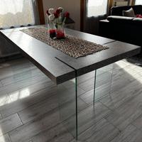 TAVOLO+TAVOLINO MODERNO EFFETTO CEMENTO