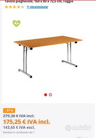Tavolo piegabile