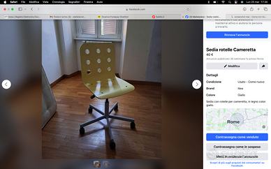 Sedia a rotelle adulto gialla