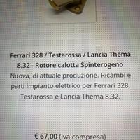 Ricambi per Ferrari mondial 3.2 -328 -testarossa