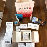 Omega X Swatch Mission To The Moon - Snoopy Bianco